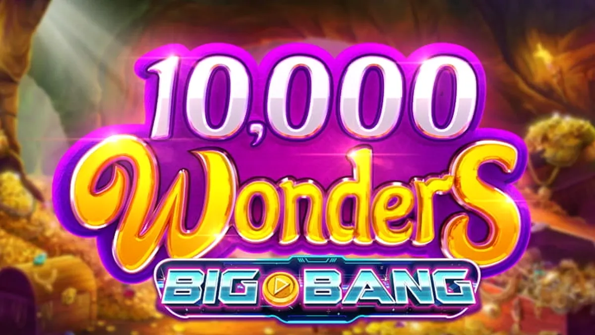 Interface do slot 10,000 Wonders Big Bang com seus 6 rolos.
